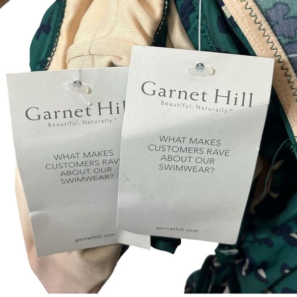 Garnet Hill NWT Bikini Set Women’s Size 2 Pine Leopard High Waist Ruched Wired - Picture 10 of 10